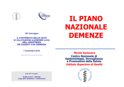 Il Piano Nazionale Demenze - EpiCentro