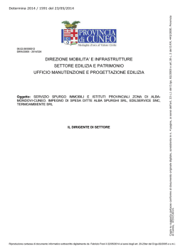 direzione mobilita, e infrastrutture settore edilizia e patrimonio ufficio