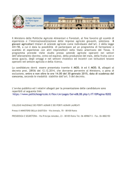 Il Ministero delle Politiche Agricole Alimentari e