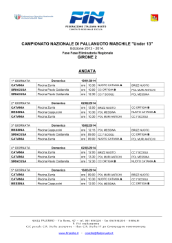 CALENDARIO UNDER 13.M GIR.2 2013.14