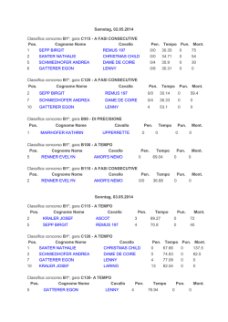 Samstag, 02.05.2014 Classifica concorso B1*, gara C115