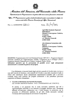 Programmazione 2007-2013 Fondi Strutturali Europei. PON-POR