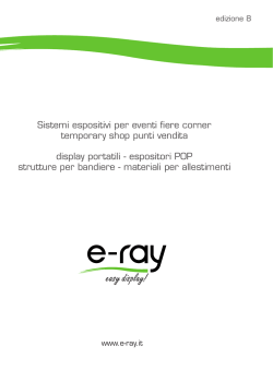 Sistemi espositivi per eventi fiere corner temporary shop - e-ray
