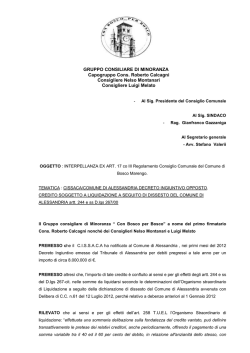 Interpellanza CISSACA - con bosco per bosco