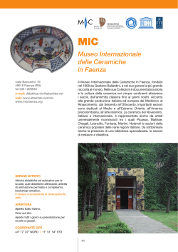 Offerta didattica 2014-2015 - Museo Internazionale delle Ceramiche