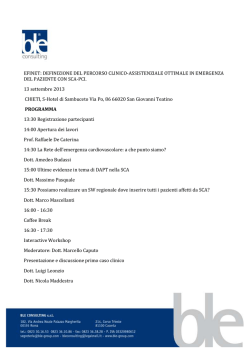 EFINET: DEFINIZIONE DEL PERCORSO CLINICO