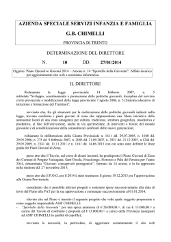 Dt affido aggiornamento sportello 2014