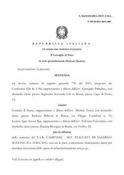 Consiglio di Stato – Sez. IV – Sentenza n. 2638 del 2014