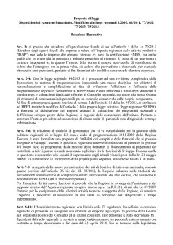 Proposta di legge Disposizioni di carattere finanziario. Modifiche