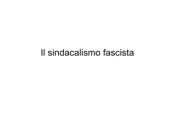 Il sindacalismo fascista