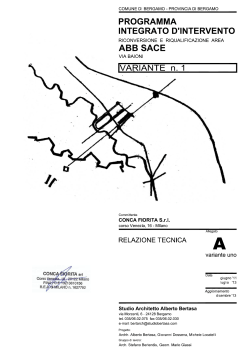 A Relazione tecnica - Geo-Portale del Comune di Bergamo