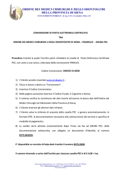 Istruzioni attivazione Pec - Ordine dei medici