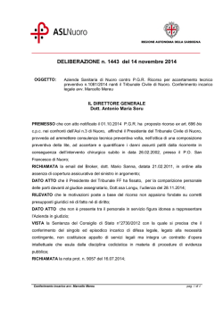 Deliberazione n. 1443 del 14 novembre 2014 [file]