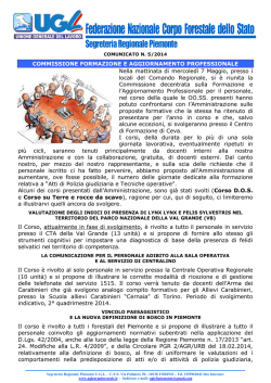 il Comunicato - UGL Corpo Forestale