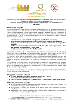 Progetto CamBIOgusto - Confcooperative Lombardia
