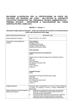relazione illustrativa per la certificazione da parte del collegio dei