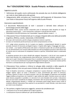 EDUCAZIONE FISICA pim #labuonascuola