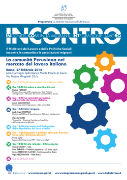 Il programma del convegno - Libert&agrave; civili e immigrazione