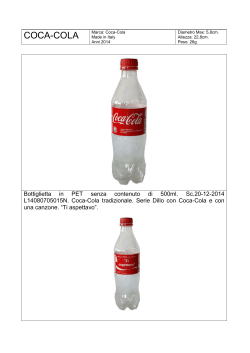 Bottiglietta in PET senza contenuto di 500ml. Sc.20-12