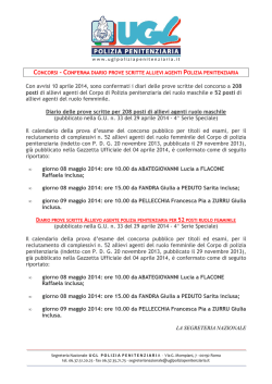 News su concorso - UGL Polizia Penitenziaria Basilicata