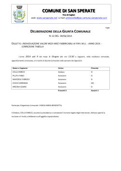 Delibera GM n. 53/2014 - Comune di San sperate