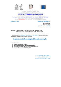 Convocazione Collegio Docenti del 13-05-2014.