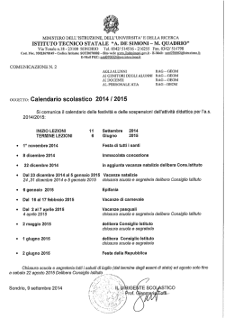 calendario scolastico 2014-15
