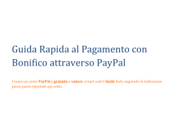 Guida Rapida al Pagamento con Bonifico attraverso PayPal