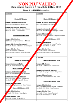 Calendario C5 G. A ANDATA completo 2014-15