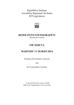11 MARZO 2014 - Assemblea Regionale Siciliana