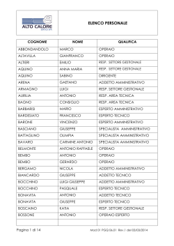 6.1 elenco personaleok