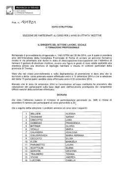 Graduatoria 25 settembre 2014