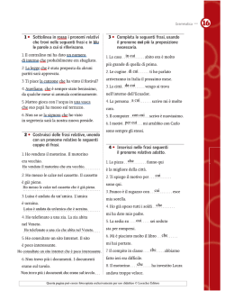 Grammatica _ I 1 0 Sottolinea in m i pronomi relativi