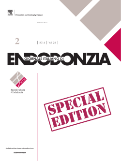 N°02 Volume 28 – ANNO 2014 - Società italiana di Endodonzia