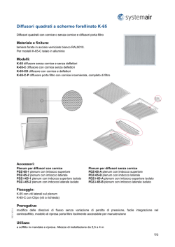 Diffusori quadrati a schermo forellinato K-65
