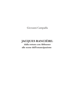JACQUES RANCI&Egrave;RE: