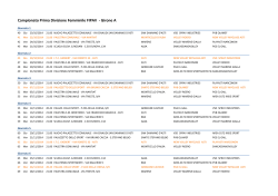 Calendario FIPAV Prima Divisione