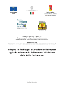 Indagine sui fabbisogni e i problemi delle imprese agricole nel