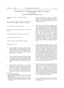 Regolamento (UE) n. 232/2014 - Rappresentanza Permanente d