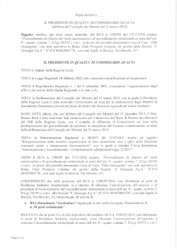 Decreto n. U00415 del 27 novembre 2014