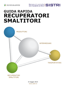 Guida Rapida Recuperatori-Smaltitori