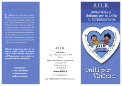 brochure - Associazione Italiana per la Lotta al Retinoblastoma