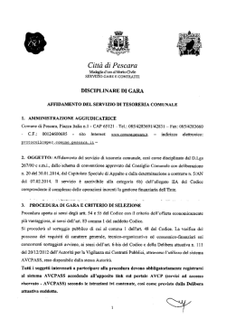 DISCIPLINARE DI GARA
