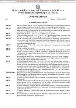 Decreto 12/02/14 - Ufficio XI Ambito territoriale della provincia di