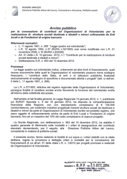 Avviso pubblico - Bollettino Ufficiale Regione Abruzzo