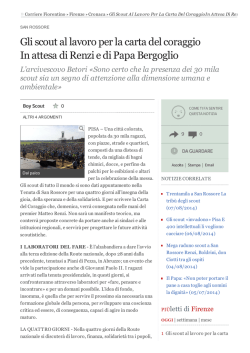 Gli scout al lavoro per la carta del coraggio In attesa di Renzi e di