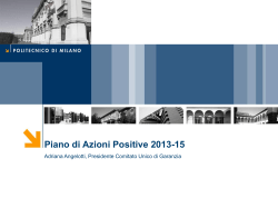 Azioni Positive 2013-2015 - Comitato Unico di Garanzia