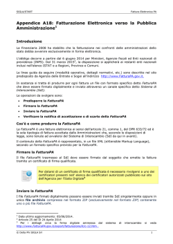 Istruzioni fatturazione elettronica PA