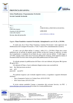 PROVINCIA DI SAVONA - Albo pretorio