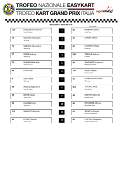 Griglia di partenza 60 Easykart - Manche Gr A